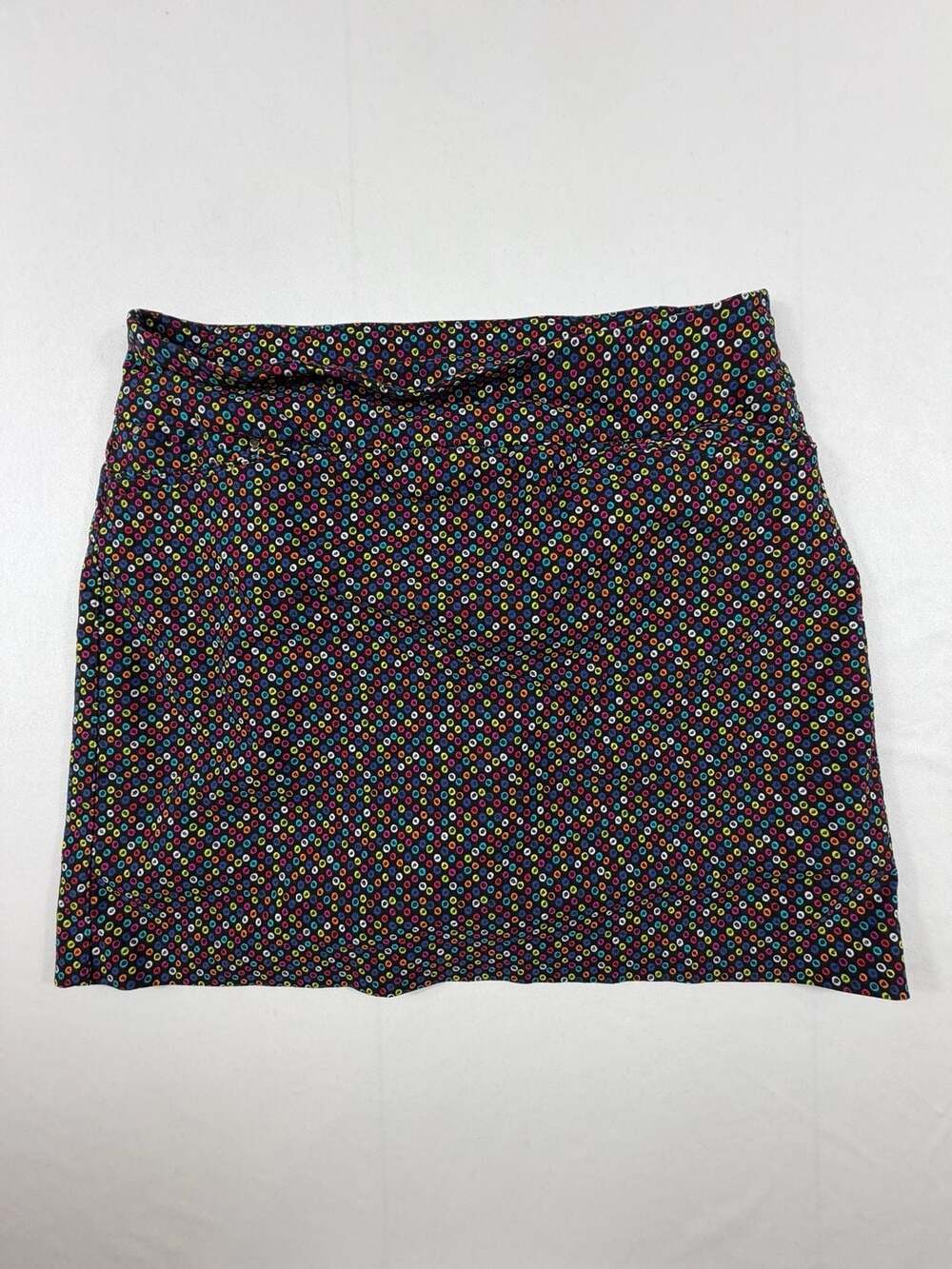 Attyre New York Multicolor Polka Dot Pattern Mini Skirt Size 10